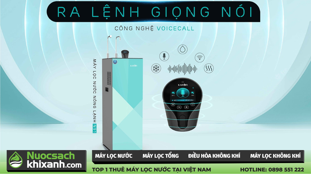 máy lọc nước thông minh ra lệnh bằng giọng nói